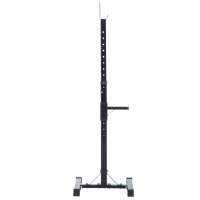 Soporte para Barra de Pesas Estante Ajustable de 12 Niveles Barra Levantamiento Pesas Gimnasio Max. 150 KG Acero 52x48x108-163 cm Negro