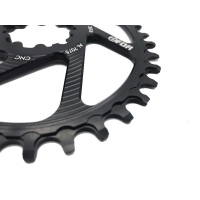 UFOR Oval Chainring 30T Black DMB