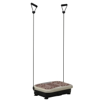 Placa de Vibración Plataforma Vibradora con 2 Bandas Elásticas para Fitness Entrenamiento 200W 54x33x14cm