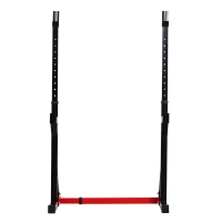 Soporte Ajustable para Barras de Pesas Estante Soporte Multifuncional para Ejercicios - en Hogar y Oficina Carga 150 kg Altura Regulable Entre 103 y 163cm Negro y Rojo