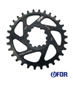 PLATO UFOR ROUND CHAINRING 30T BLACK DM