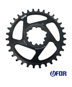 PLATO UFOR ROUND CHAINRING 32T BLACK DM