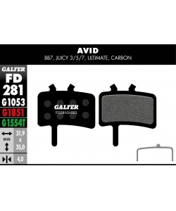 PASTILLAS FRENO GALFER DISCO STANDARD BRAKE PAD AVID JUICY  CARBON  ULTI