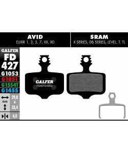 PASTILLAS FRENO GALFER DISCO STANDARD BRAKE PAD AVID ELIXIR  SRAM XX