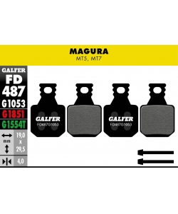 PASTILLAS FRENO GALFER DISCO STANDARD BRAKE PAD MAGURA MT5  MT7