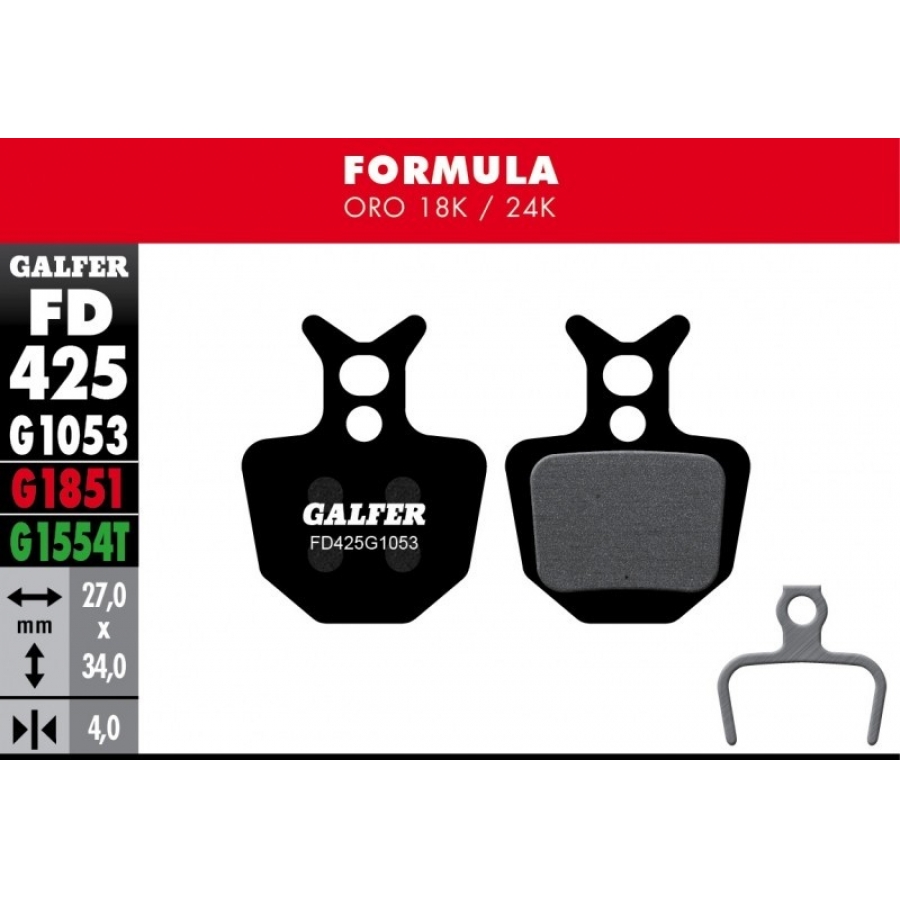 Pastilla de freno Galfer standard Formula Oro