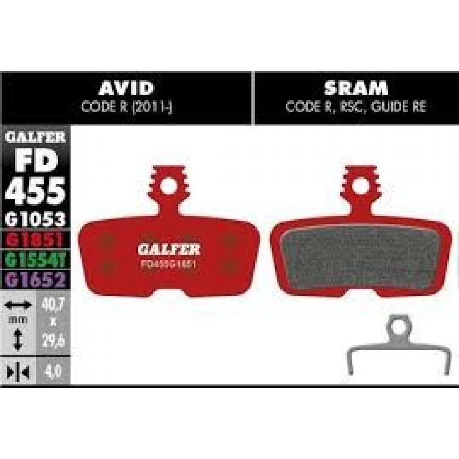 Pastilla de freno Galfer Avid code R (11-) Advance