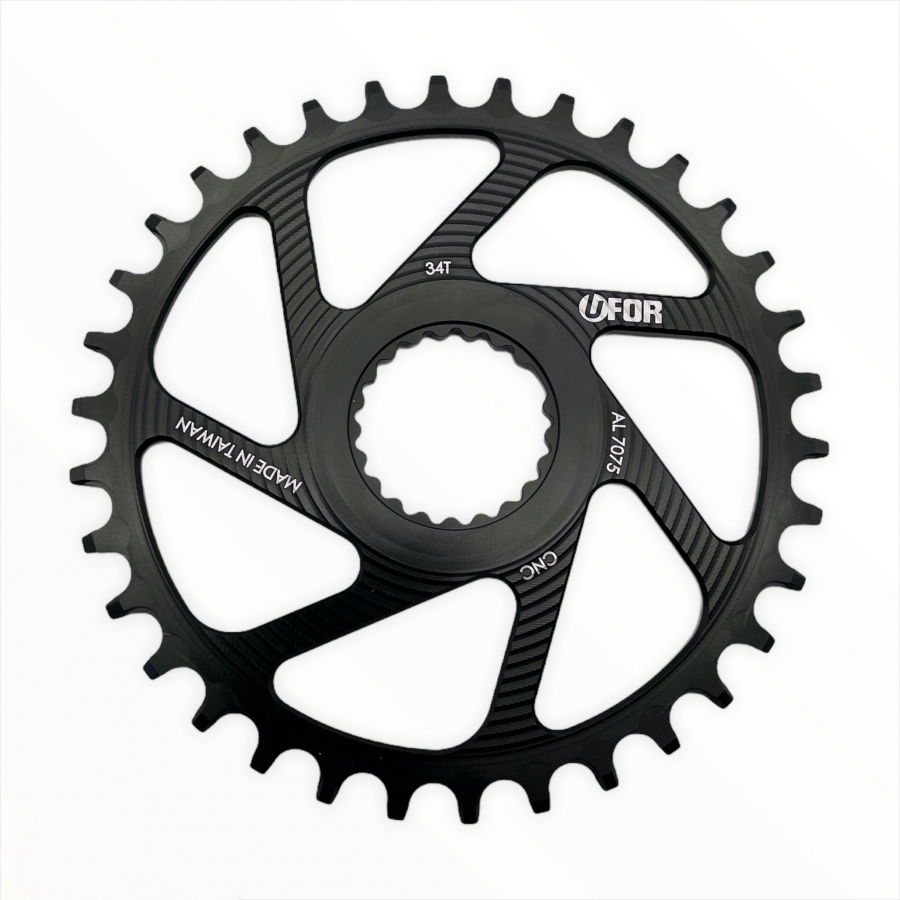 UFOR Round Chainring 34T Black DM Shimano