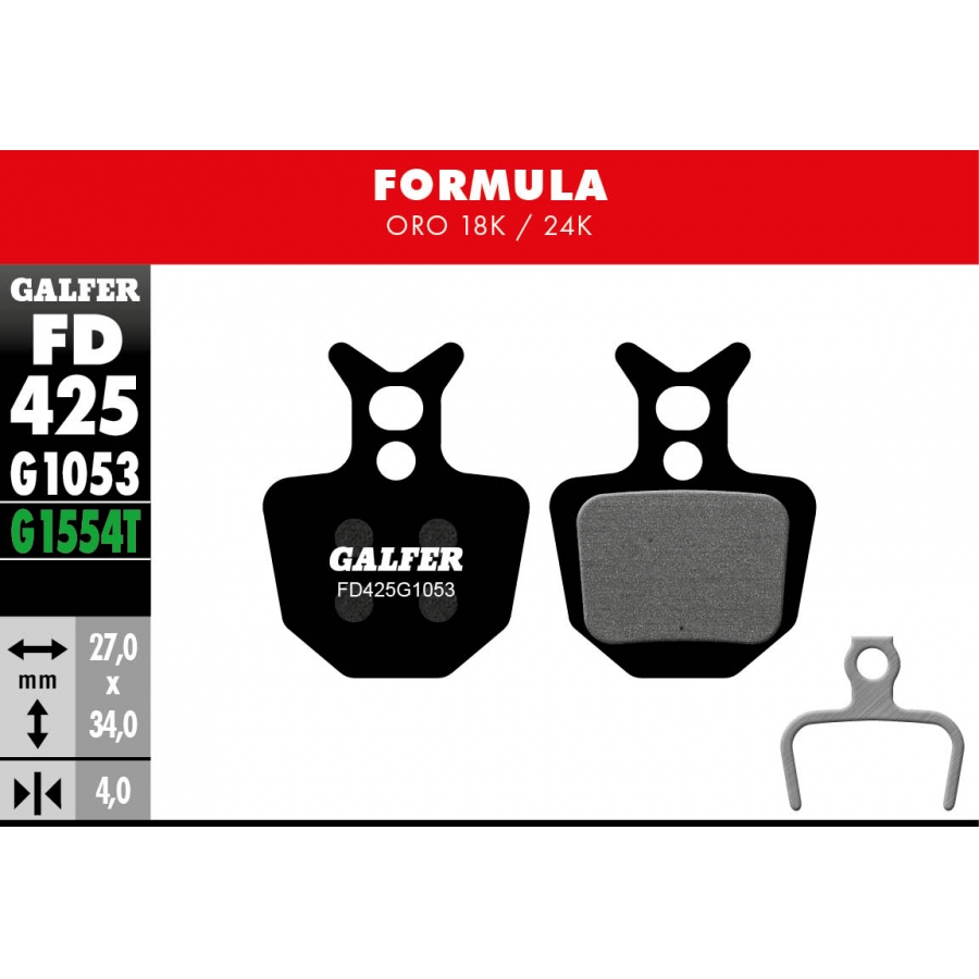 PASTILLAS FRENO GALFER DISCO STANDARD BRAKE PAD FORMULA ORO