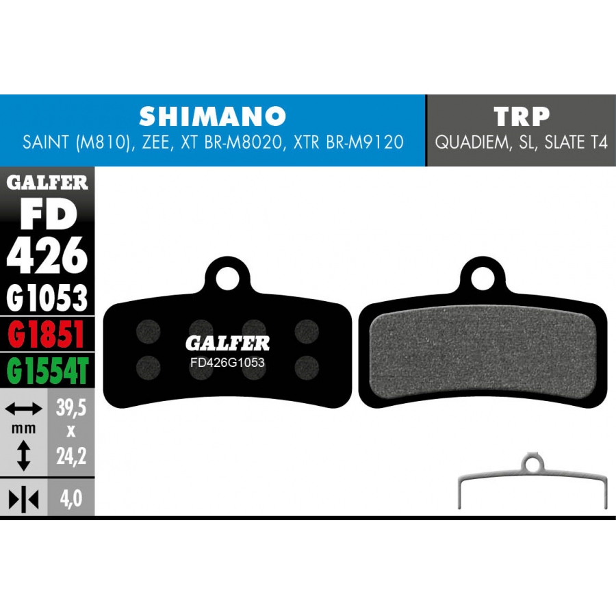 PASTILLAS FRENO GALFER DISCO STANDARD BRAKE PAD SHIMANO SAIN