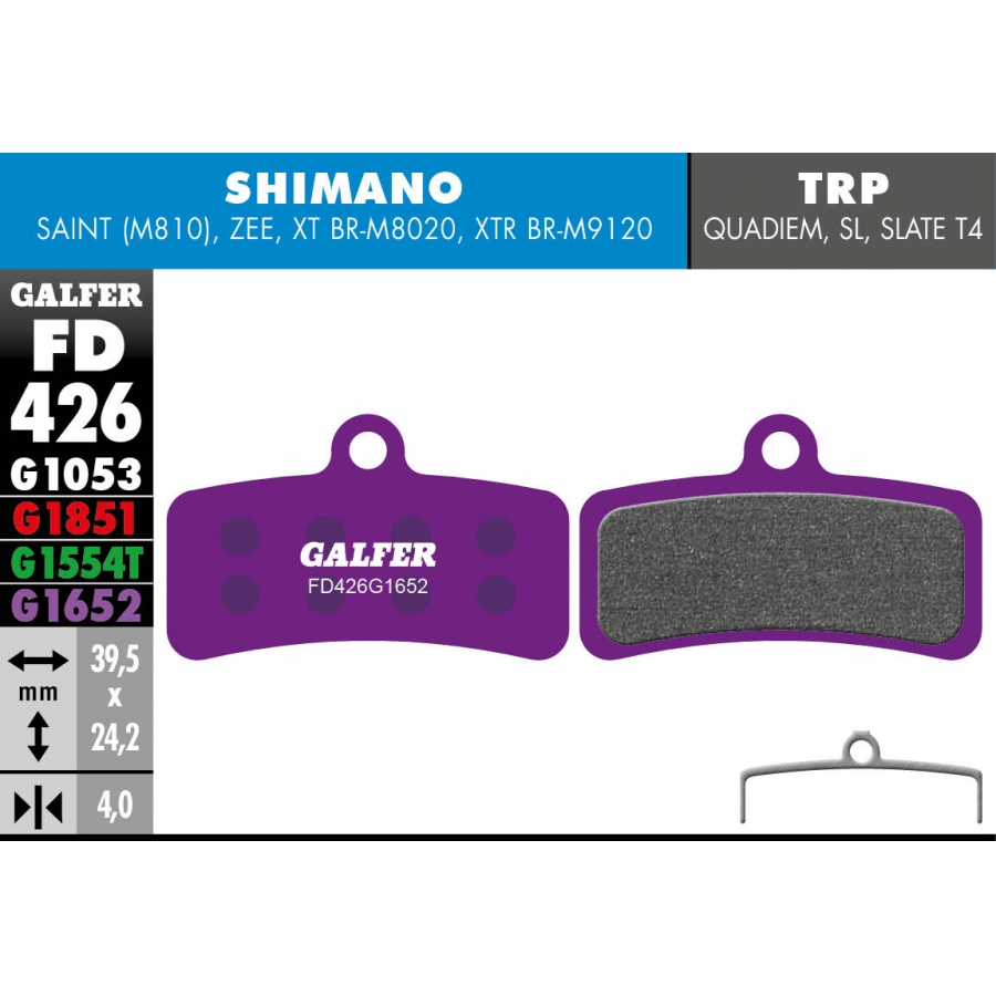 PASTILLAS FRENO GALFER DISCO E-BIKE BRAKE PADS SHIMANO SAINT