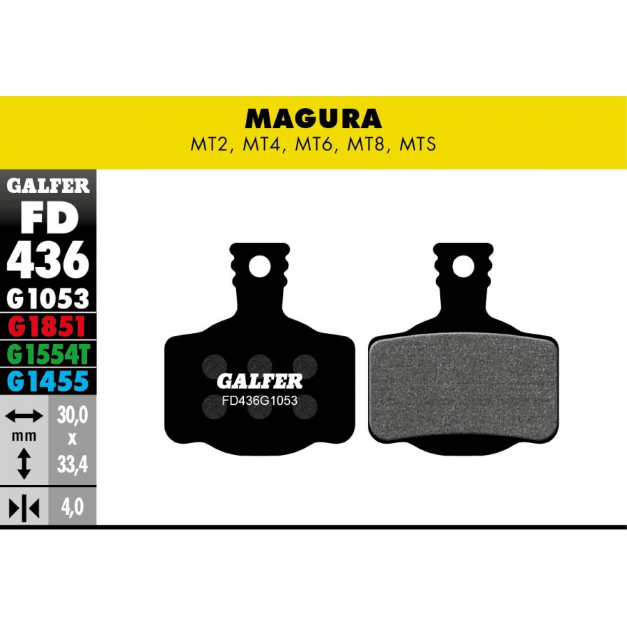 PASTILLAS FRENO GALFER DISCO STANDARD BRAKE PAD MAGURA MT246