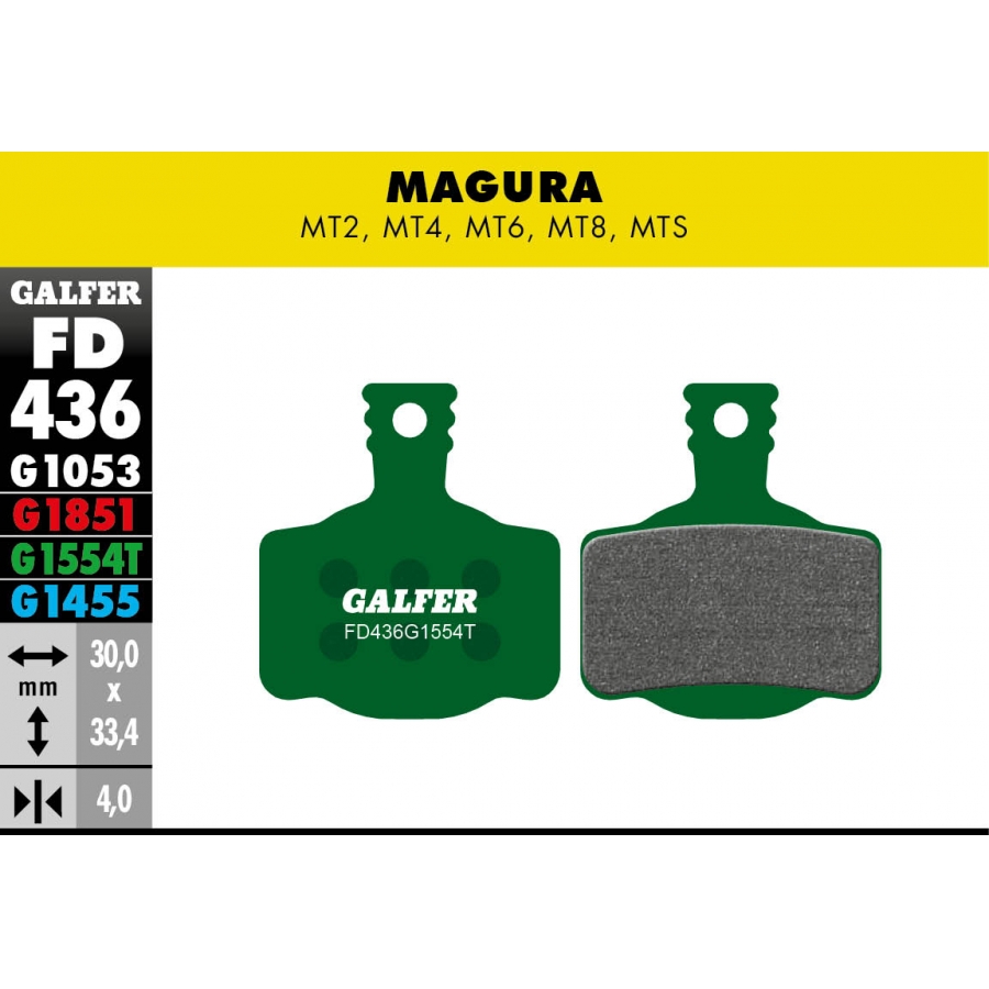 PASTILLAS FRENO GALFER DISCO PRO BRAKE PAD MAGURA MT2-4-6-8