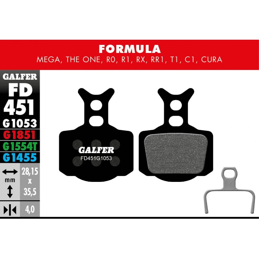 PASTILLAS FRENO GALFER DISCO STANDARD BRAKE PAD FORMULA R  M