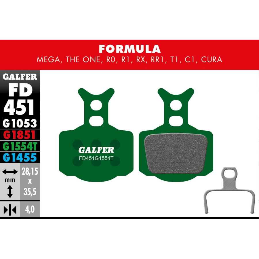 PASTILLAS FRENO GALFER DISCO PRO BRAKE PAD FORMULA R - MEGA