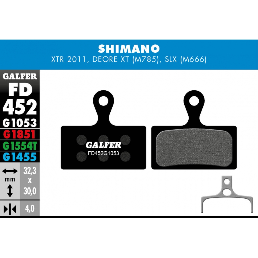 PASTILLAS FRENO GALFER DISCO STANDARD BRAKE PAD SHIMANO XTR