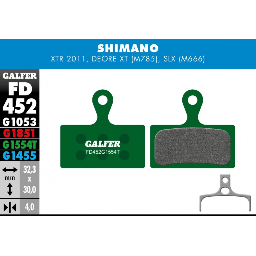 PASTILLAS FRENO GALFER DISCO PRO BRAKE PAD SHIMANO XTR - SLX