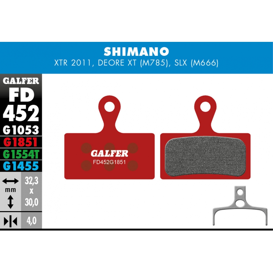 PASTILLAS FRENO GALFER DISCO ADVANCED BRAKE PAD SHIMANO XTR