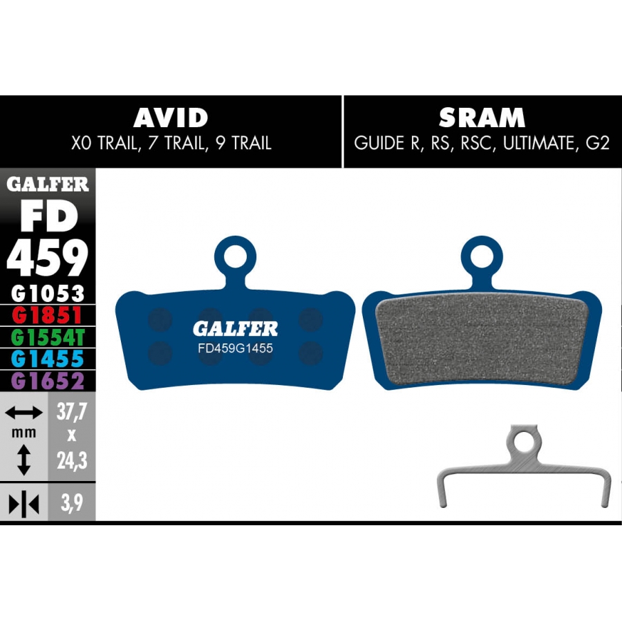 PASTILLAS FRENO GALFER DISCO ROAD BRAKE PAS SRAM GUIDE  AVID