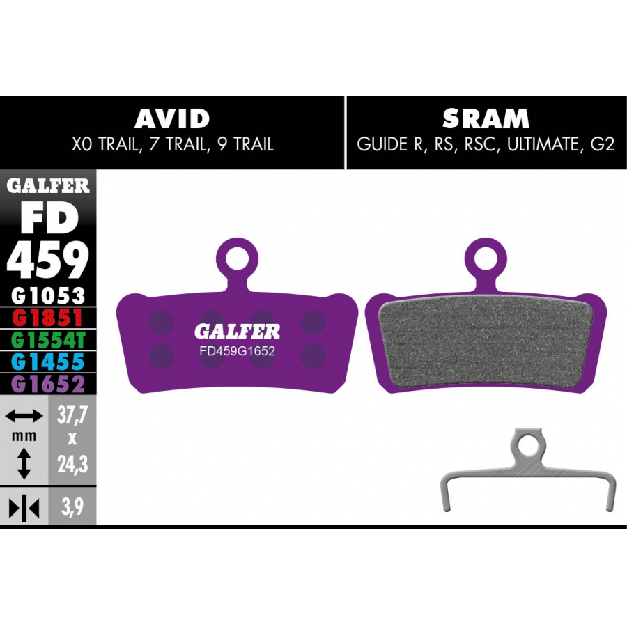 PASTILLAS FRENO GALFER DISCO E-BIKE BRAKE PADS SRAM GUIDE /