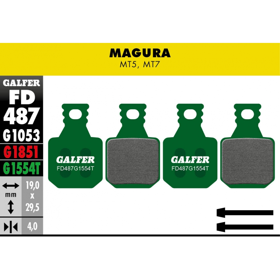 PASTILLAS FRENO GALFER DISCO PRO BRAKE PAD MAGURA MT5 - MT7