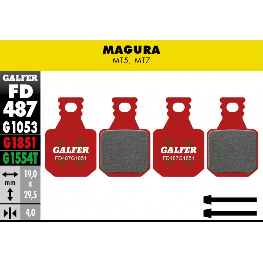 PASTILLAS FRENO GALFER DISCO ADVANCED BRAKE PAD MAGURA MT5 -