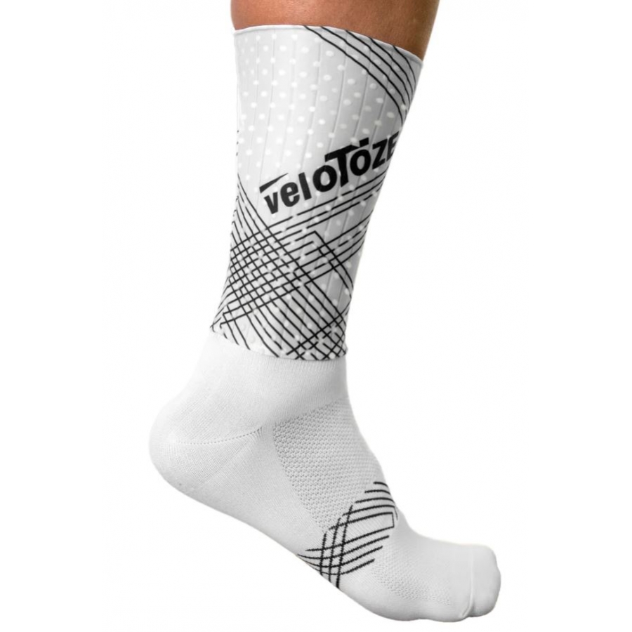 Calcetin Velotoze Aero Socks - White - SM