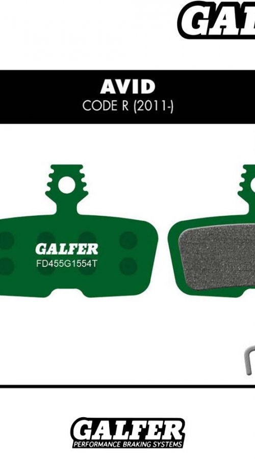 PASTILLAS FRENO GALFER DISCO PRO BRAKE PAD AVID CODE R (11-)