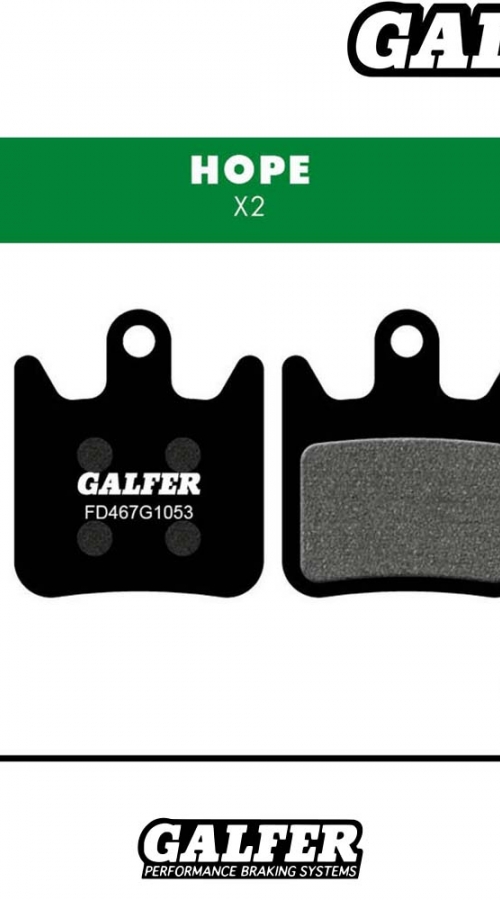 PASTILLAS FRENO GALFER DISCO STANDARD BRAKE PAD HOPE X2